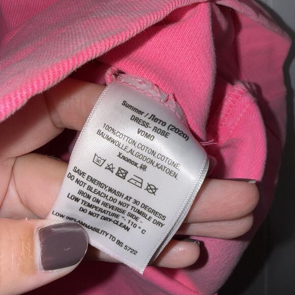 Essential Antwerp Women’s Dammer Denim Mini Dress Neon Pink Size 40 US 10 - Picture 5 of 5